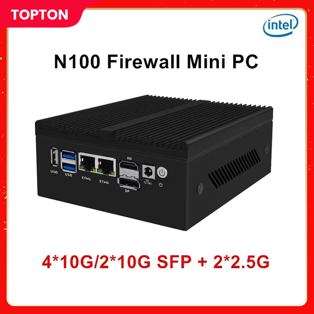 Topton New Solid Firewall Mini PC 4x or 2x10G SFP+ Intel N100 2xi226-V 2.5G DDR5 Home Server Industrial Computer Proxmox ESXi
Topton New Solid Firewall Mini PC 4x or 2x10G SFP+ Intel N100 2xi226-V 2.5G DDR5 Home Server Industrial Computer Proxmox ESXi