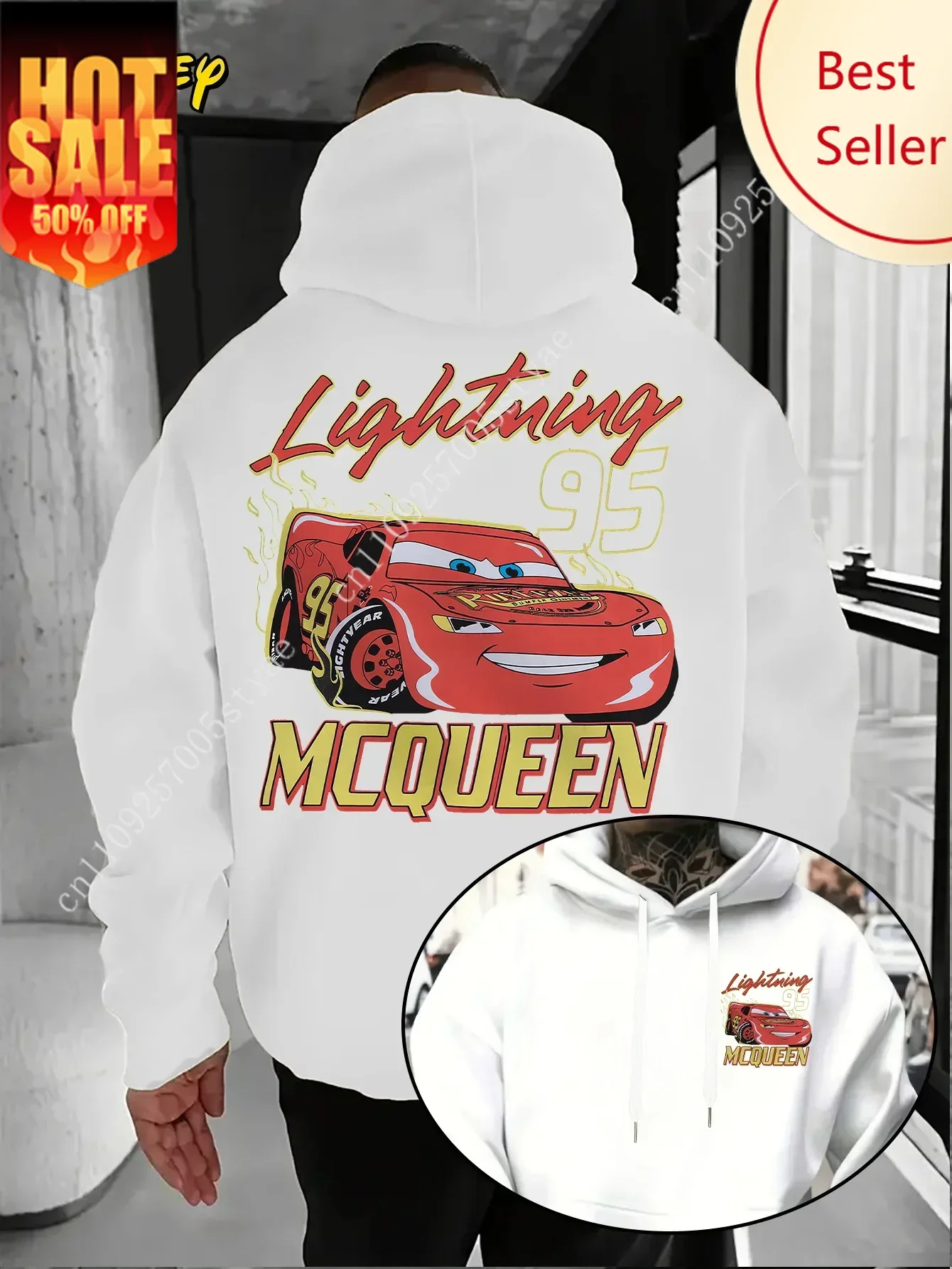 Disney Car Lightning McQueen Men's Hoodie for Autumn and Winter, Warm Hoodie, Fashionable and Versatile Men's Wear
Disney Car Lightning McQueen Men's Hoodie for Autumn and Winter, Warm Hoodie, Fashionable and Versatile Men's Wear