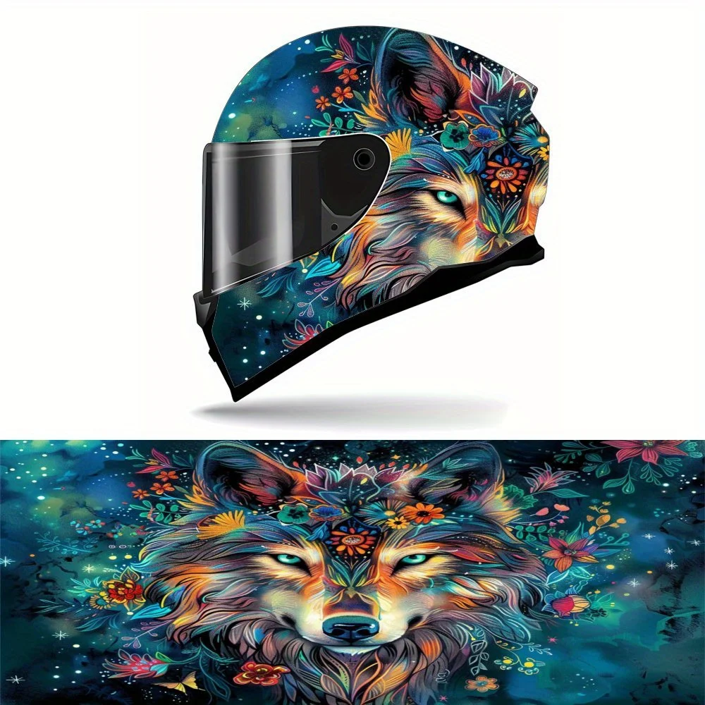 Flower Wolf Vinyl Decals For Motorcycle Helmets - Waterproof & Scratch-Resistant, Self-Adhesive Graphics, Shiny Surface, Rectang
Flower Wolf Vinyl Decals For Motorcycle Helmets - Waterproof & Scratch-Resistant, Self-Adhesive Graphics, Shiny Surface, Rectang