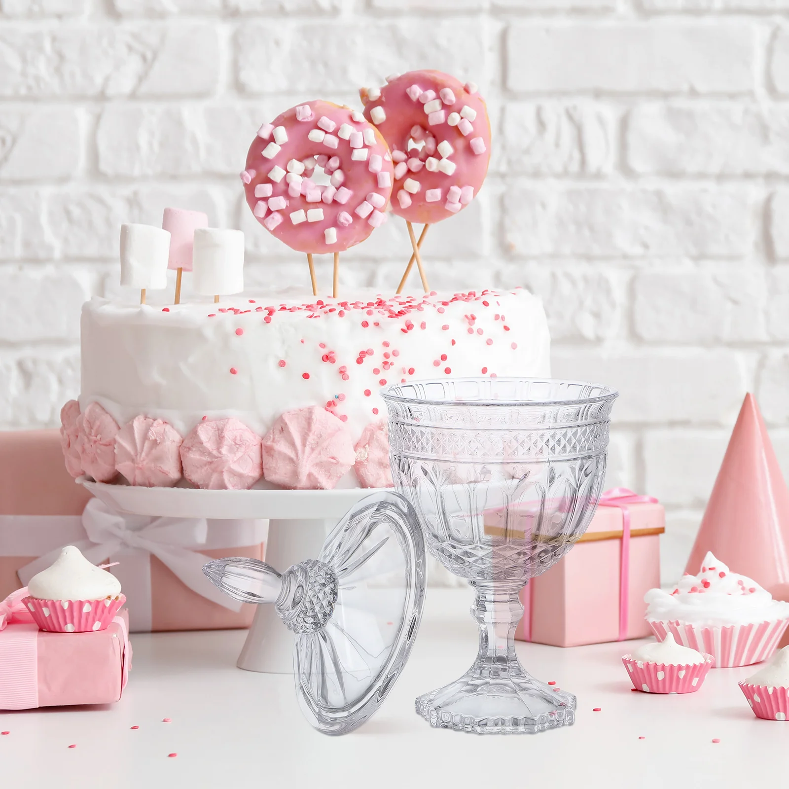 1Pcs Glass Candy Jar Decorative Crystal Texture Storage Jar for Household Snacks Candy Storage Tank Kitchen Use
1Pcs Glass Candy Jar Decorative Crystal Texture Storage Jar for Household Snacks Candy Storage Tank Kitchen Use