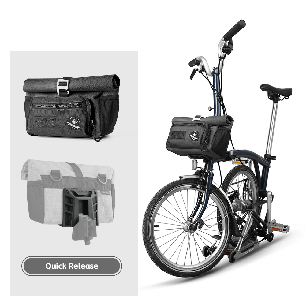 Bike Handlebar Bag 4L Quick Release For Brompton Folding Bike Front Tube Basket Bag With MOLLE System Urban Cycling
Bike Handlebar Bag 4L Quick Release For Brompton Folding Bike Front Tube Basket Bag With MOLLE System Urban Cycling