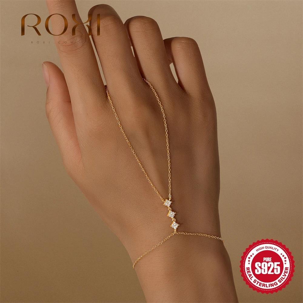 ROXI 925 Sterling Silver Evil Eyes Blue/White Square Zircon Bracelet Finger Design For Women Hand Chain Bracelet Party Jewelry
ROXI 925 Sterling Silver Evil Eyes Blue/White Square Zircon Bracelet Finger Design For Women Hand Chain Bracelet Party Jewelry