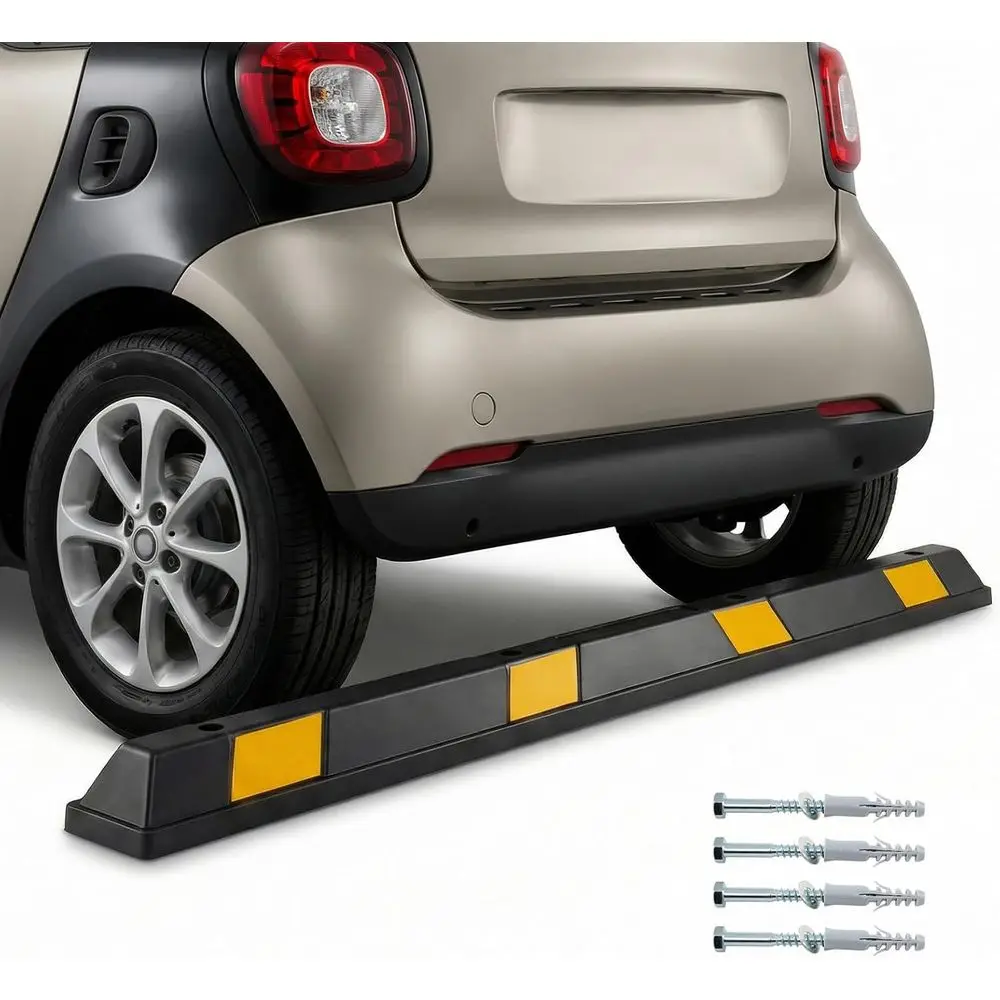 72 Heavy-Duty Rubber Parking Bumpers with 8 Yellow Reflective Stripes for Car, Truck, and RV Safety
72 Heavy-Duty Rubber Parking Bumpers with 8 Yellow Reflective Stripes for Car, Truck, and RV Safety