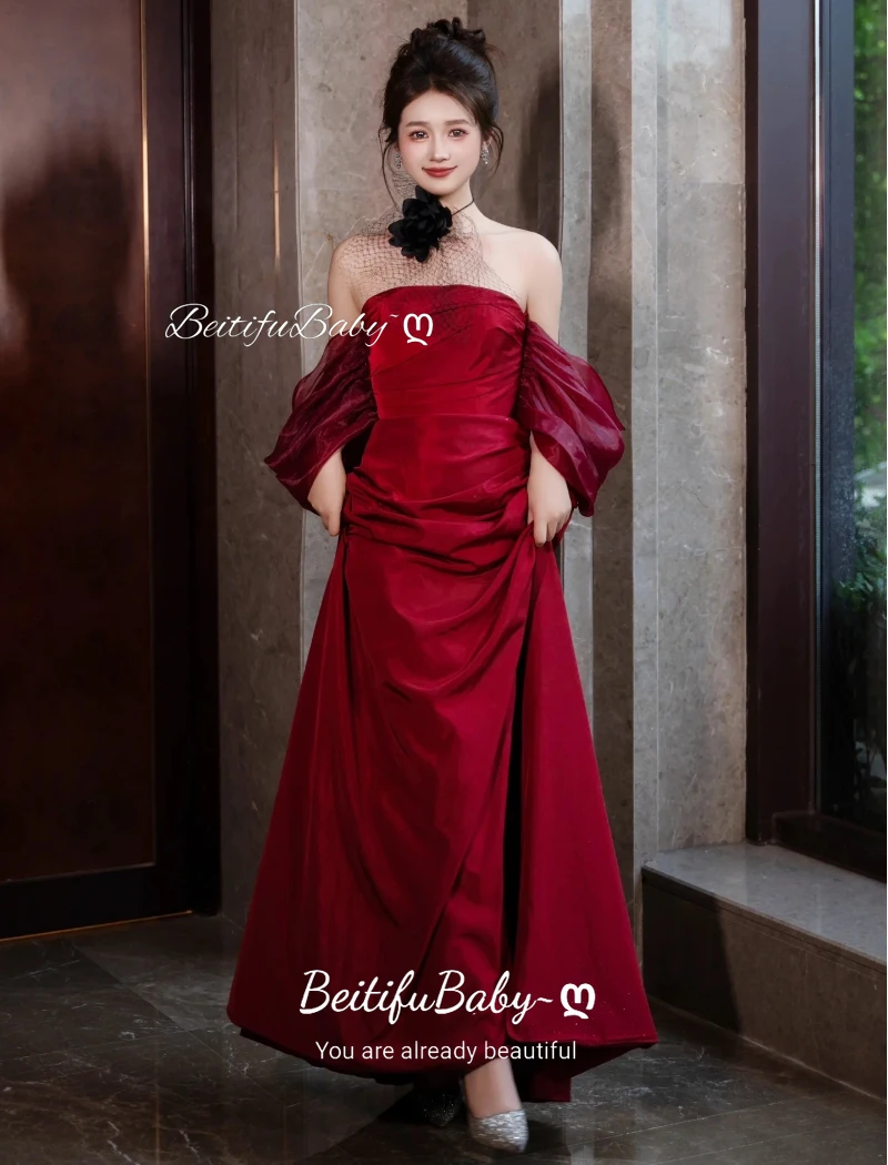 BeitifuBaby French Style Bride's Wedding Dress for Women Party Bow Strapless Lace Sleeveless ชุดแต่งงาน Bride Dresses Vestidos
BeitifuBaby French Style Bride's Wedding Dress for Women Party Bow Strapless Lace Sleeveless ชุดแต่งงาน Bride Dresses Vestidos
