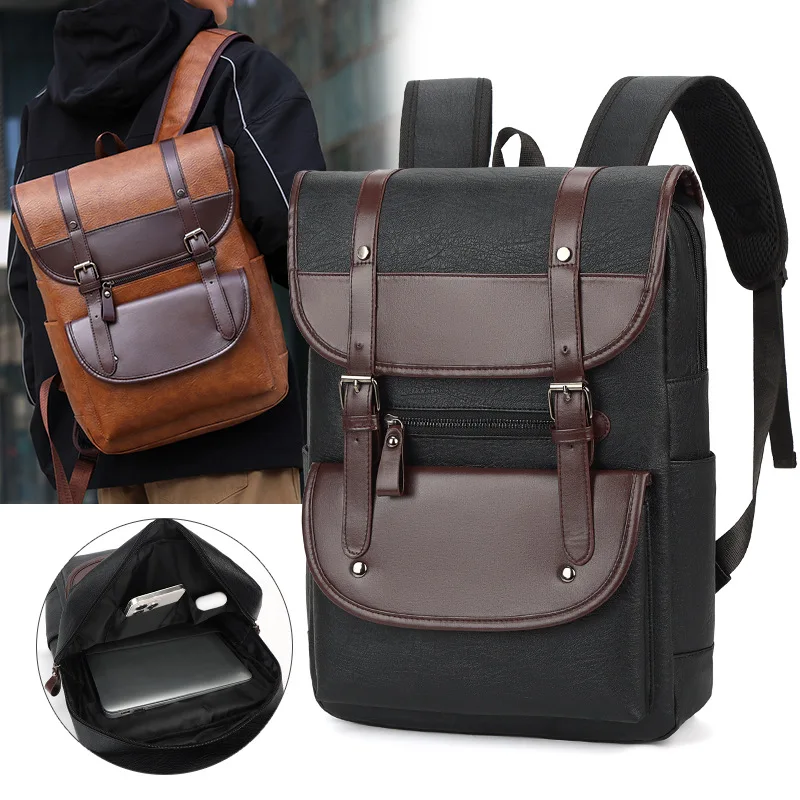 Men Retro British Style Backpack Trendy Student School Bag Versatile Travel Shoulder Backpack
Men Retro British Style Backpack Trendy Student School Bag Versatile Travel Shoulder Backpack