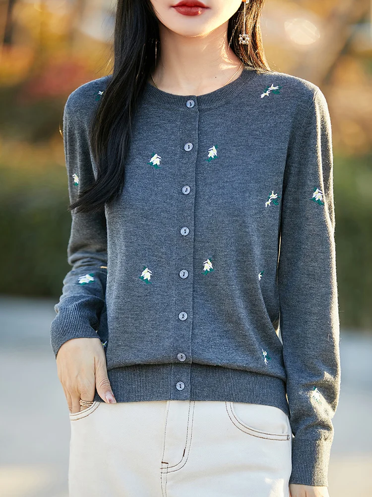 2025New Fall Winter Wool Cardigan Long Sleeve O-Neck Collar Jacquard Sweater Women's Worsted Spinning Sweater Fashion LeisureTop
2025New Fall Winter Wool Cardigan Long Sleeve O-Neck Collar Jacquard Sweater Women's Worsted Spinning Sweater Fashion LeisureTop