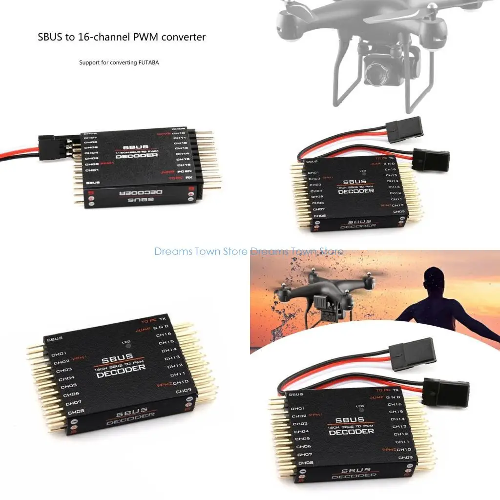 HX6A SBUS to 16CH PWM Converter SBUS to PWM/PPM Decoders Two Way PPM Support Conversion for Futaba SBUS
HX6A SBUS to 16CH PWM Converter SBUS to PWM/PPM Decoders Two Way PPM Support Conversion for Futaba SBUS