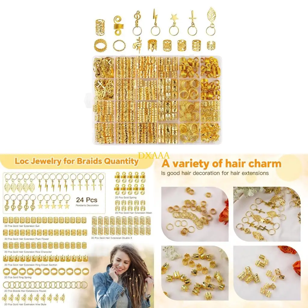 DXAA Pack of 275 Metal Hair Cuffs Clip Hair Rings for Braids Dreadlocks Adjustable Hair Spirals Jewelry for Men Women Teens
DXAA Pack of 275 Metal Hair Cuffs Clip Hair Rings for Braids Dreadlocks Adjustable Hair Spirals Jewelry for Men Women Teens