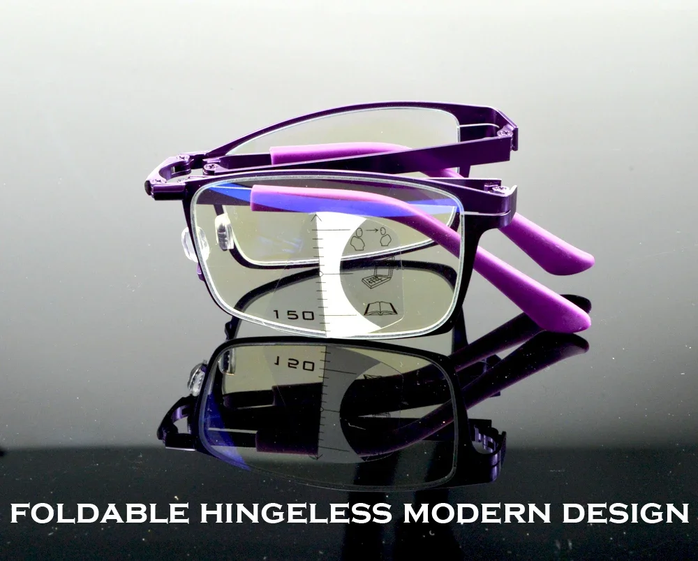 Clara Vida= 2021 Screwless Folding Portable Purple Fashion Progressive Multifocal Reading Glasses +0.75 +1 +1.5 +1.75 To +4
Clara Vida= 2021 Screwless Folding Portable Purple Fashion Progressive Multifocal Reading Glasses +0.75 +1 +1.5 +1.75 To +4