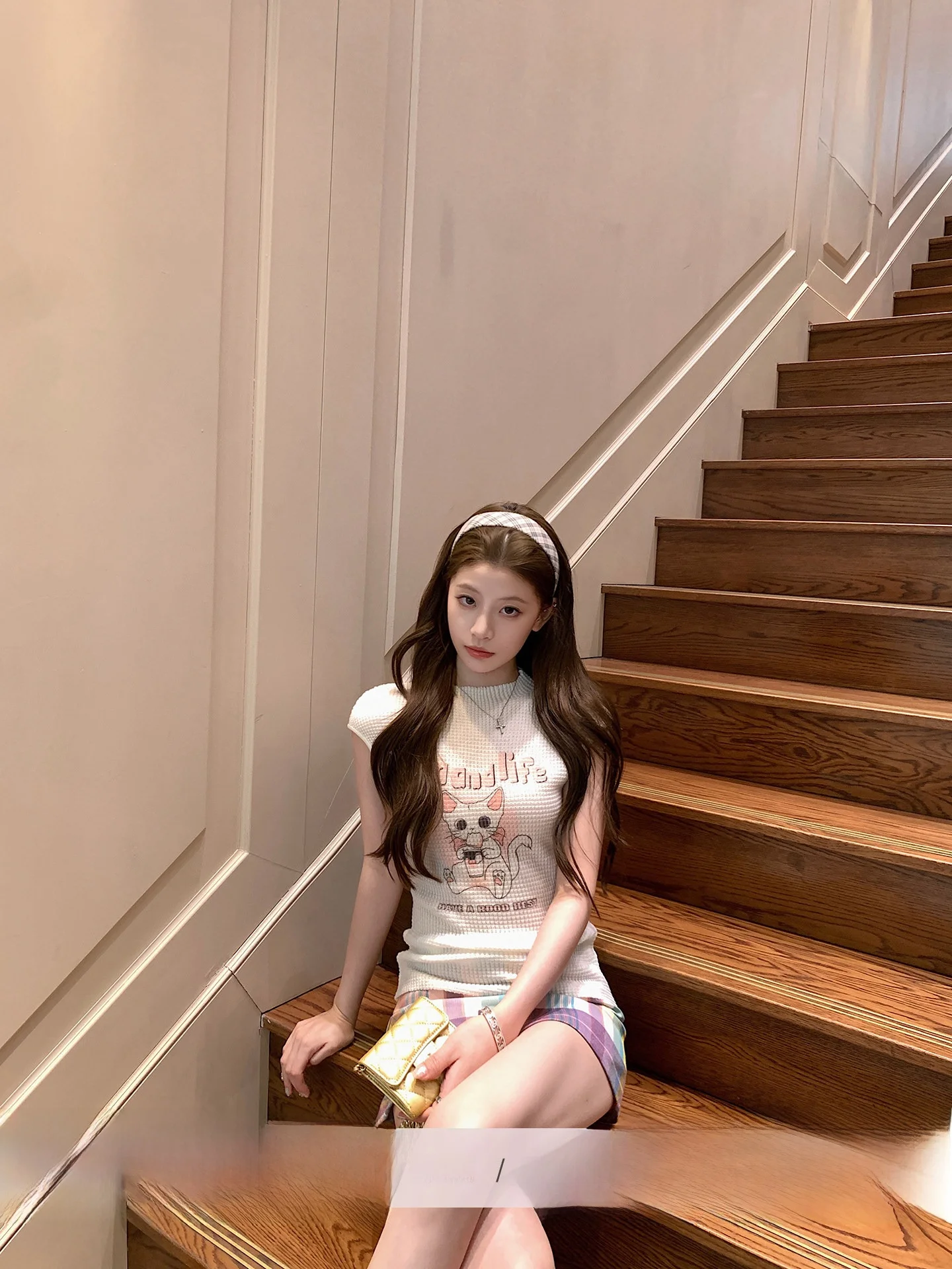Anneshop Pattern Knitted T-Shirt Women's Slim Fit round Neck Printed Top Waist Cinched Short Sleeve Spring 2026 New Arrival
Anneshop Pattern Knitted T-Shirt Women's Slim Fit round Neck Printed Top Waist Cinched Short Sleeve Spring 2026 New Arrival