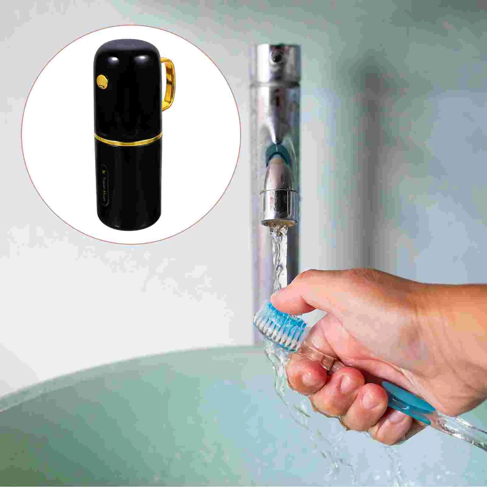 Black Toothbrush Travel Cup Gilded PP Material Sturdy Portable Storage Container for Toothpaste Business Leisure Hiking Outdoor
Black Toothbrush Travel Cup Gilded PP Material Sturdy Portable Storage Container for Toothpaste Business Leisure Hiking Outdoor