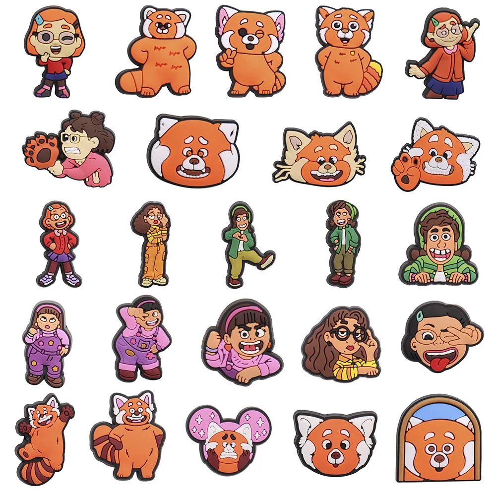 10-24Pcs Disney Turning Red PVC Shoes Charms Ornaments Lovely Girls Bear Sandal Buckle DIY Children Bracelet
10-24Pcs Disney Turning Red PVC Shoes Charms Ornaments Lovely Girls Bear Sandal Buckle DIY Children Bracelet