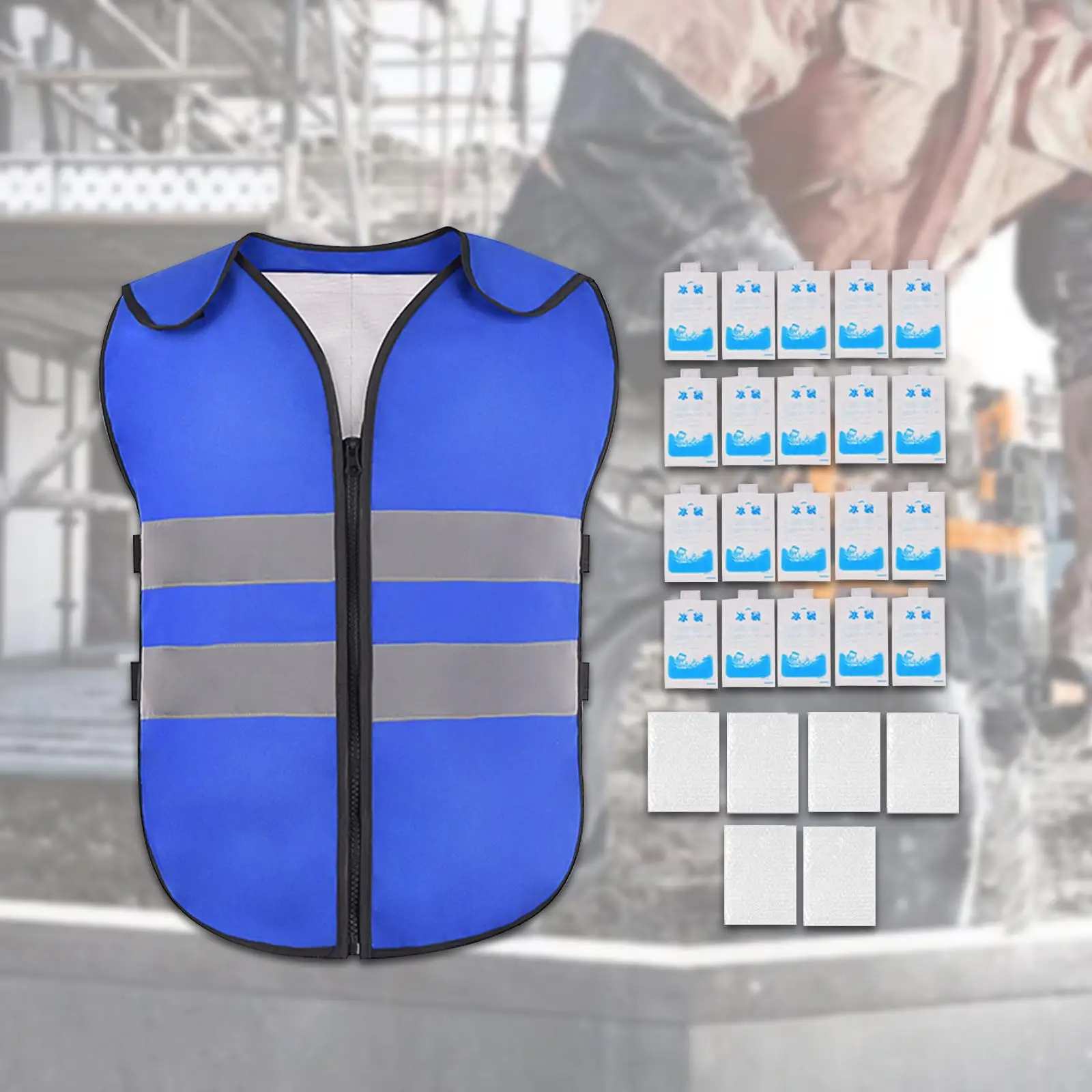 Summer Cooling Vest Reflective Strips Ice Vest with 20 Ice Packs for Running Fishing Hot Weather Working Cycling Warehouse
Summer Cooling Vest Reflective Strips Ice Vest with 20 Ice Packs for Running Fishing Hot Weather Working Cycling Warehouse