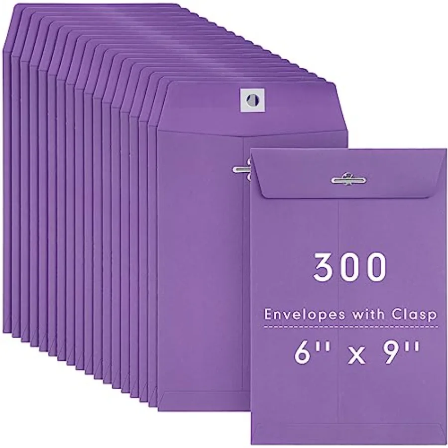 300 Pcs 6 x 9 Manilla Envelopes Clasp Kraft Catalog Envelope with Clasps Closure for Storing Mailing 28 lb Kraft Paper for Offi
300 Pcs 6 x 9 Manilla Envelopes Clasp Kraft Catalog Envelope with Clasps Closure for Storing Mailing 28 lb Kraft Paper for Offi