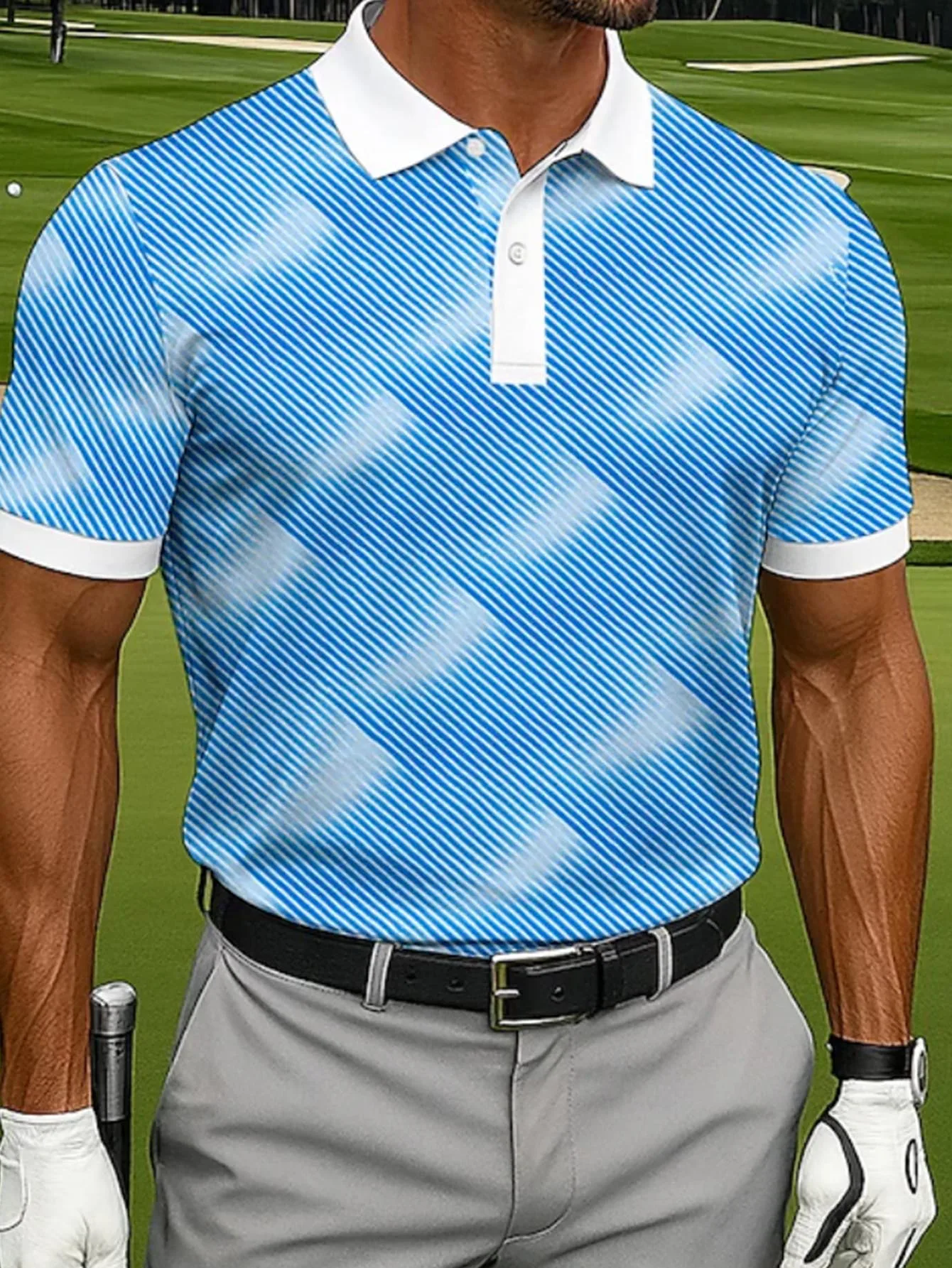 Men's Polo Shirt Casual Sports Lapel Short-Sleeved Fashion Casual Geometric Golf 3D Printed Button Summer Lake Blue
Men's Polo Shirt Casual Sports Lapel Short-Sleeved Fashion Casual Geometric Golf 3D Printed Button Summer Lake Blue