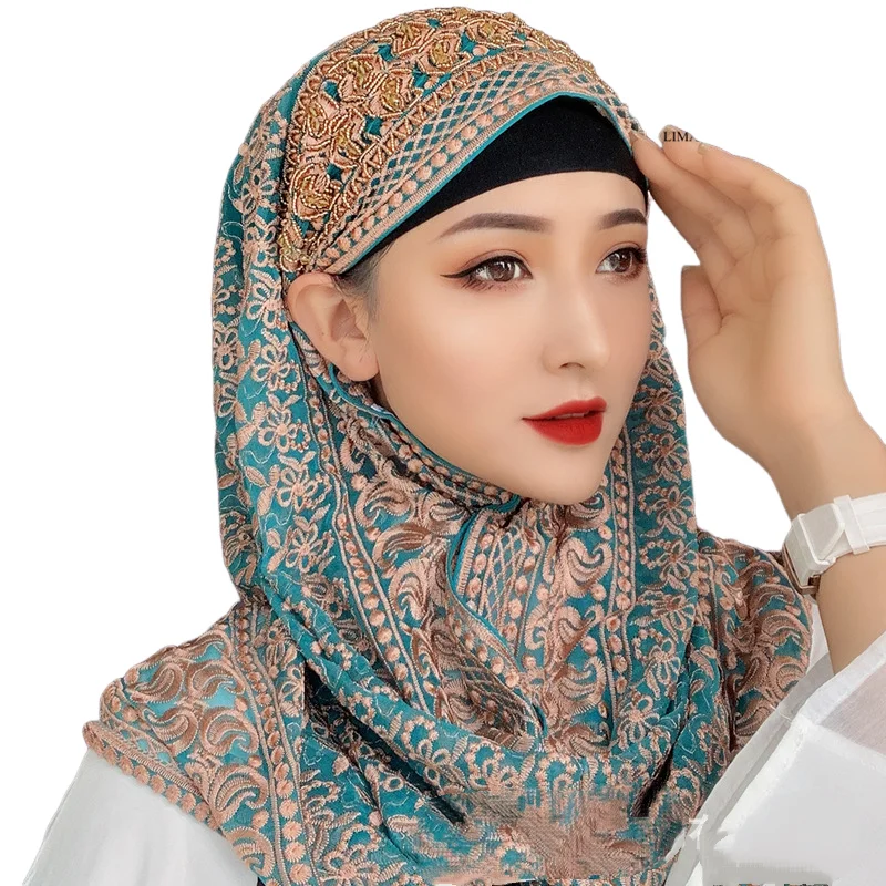 Amira Instant Scarf Silk Headscarf Muslim Women Head Cover Embroidery Hijab Head Wrap Islamic Niqab Nikab Shawls Turbante Mujer
Amira Instant Scarf Silk Headscarf Muslim Women Head Cover Embroidery Hijab Head Wrap Islamic Niqab Nikab Shawls Turbante Mujer