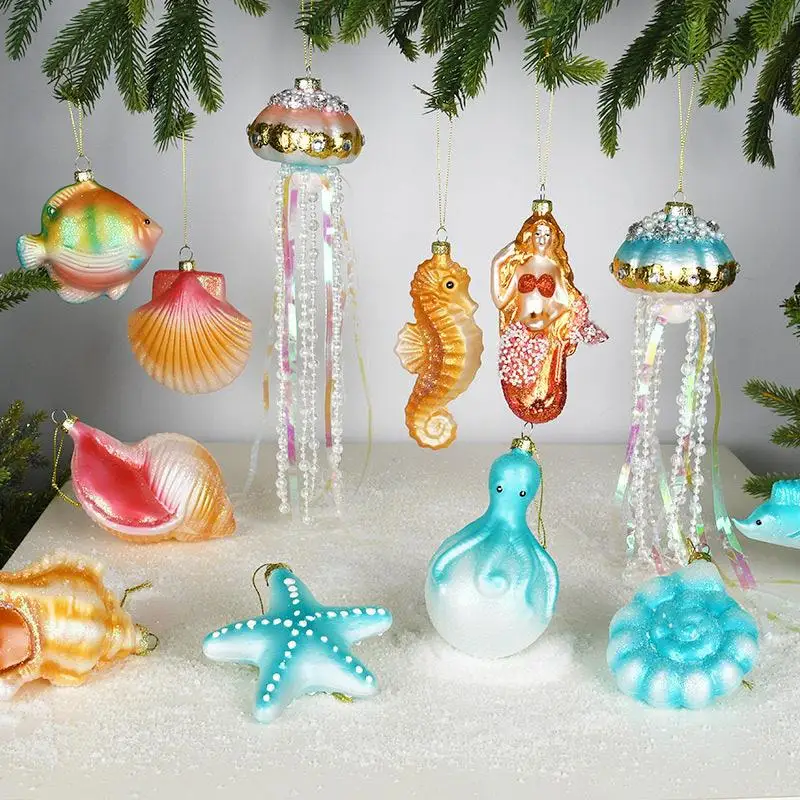 Christmas Decorations Ocean Series Animal And Plant Glass Color Painted Ornaments Christmas Tree Window Display Arrangement H...
Christmas Decorations Ocean Series Animal And Plant Glass Color Painted Ornaments Christmas Tree Window Display Arrangement H...