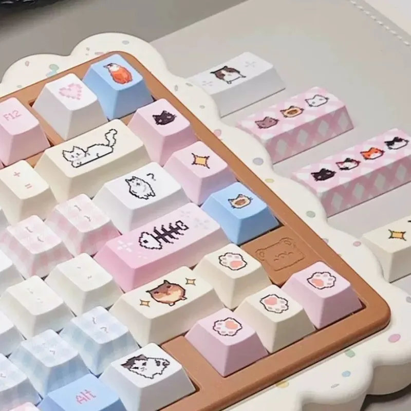 Cats Eat Fish Theme Keycaps Set Customized Cherry Profile PBT Sublimation Keyboard Cap for Mechanical Keyboard Accessories Gifts
Cats Eat Fish Theme Keycaps Set Customized Cherry Profile PBT Sublimation Keyboard Cap for Mechanical Keyboard Accessories Gifts