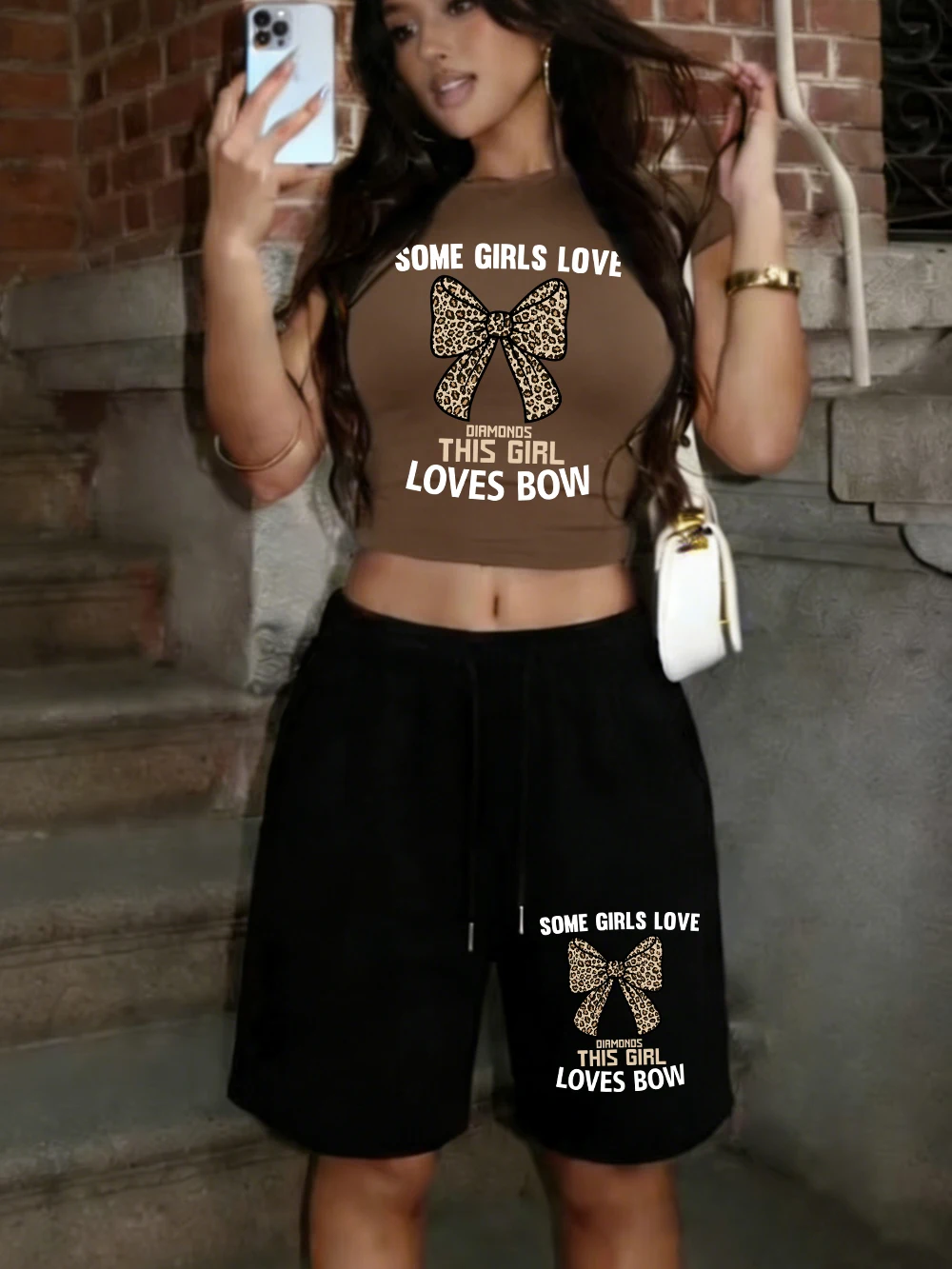 This Girl Loves Bow Prints Crop T-Shirt Shorts Summer Two Pieces Set Tops Pants Hot Sweet Drawstring Oversized O-Neck Clothes
This Girl Loves Bow Prints Crop T-Shirt Shorts Summer Two Pieces Set Tops Pants Hot Sweet Drawstring Oversized O-Neck Clothes