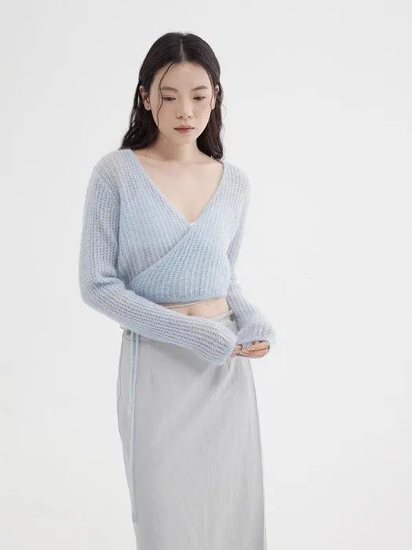 ForloveNancy ort Wool Knitwear Women V-Ne Dstring Sve Long Pure Color Spring Faion Casual Comfortable Fit Cardigan
ForloveNancy ort Wool Knitwear Women V-Ne Dstring Sve Long Pure Color Spring Faion Casual Comfortable Fit Cardigan