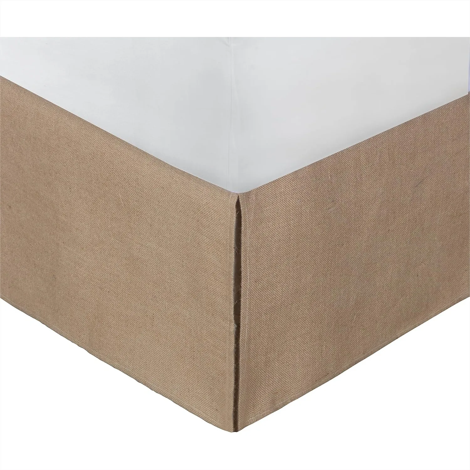 Natural Burlap Bed Skirt for King Size Bed with 15-Inch Drop
Natural Burlap Bed Skirt for King Size Bed with 15-Inch Drop