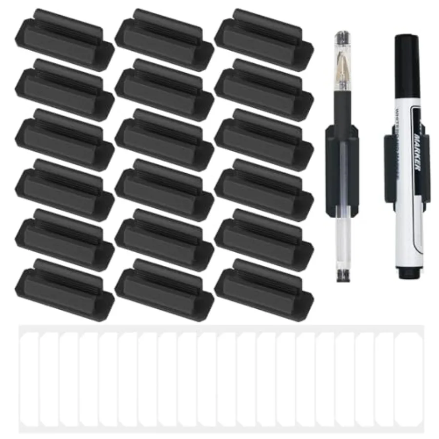 Pencil Holder for Desk Set of 20, Adhesive Pen Holder with 20 Extra Upgraded Stickers, Silicone Pen Holders and Marker Clip for
Pencil Holder for Desk Set of 20, Adhesive Pen Holder with 20 Extra Upgraded Stickers, Silicone Pen Holders and Marker Clip for