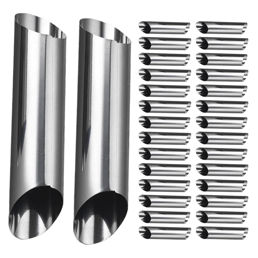 30pcs Croissant Baking Tools Stainless Steel Mold Tubular Cream Horn Molds Reusable Danish Pastry Tubes Silver
30pcs Croissant Baking Tools Stainless Steel Mold Tubular Cream Horn Molds Reusable Danish Pastry Tubes Silver