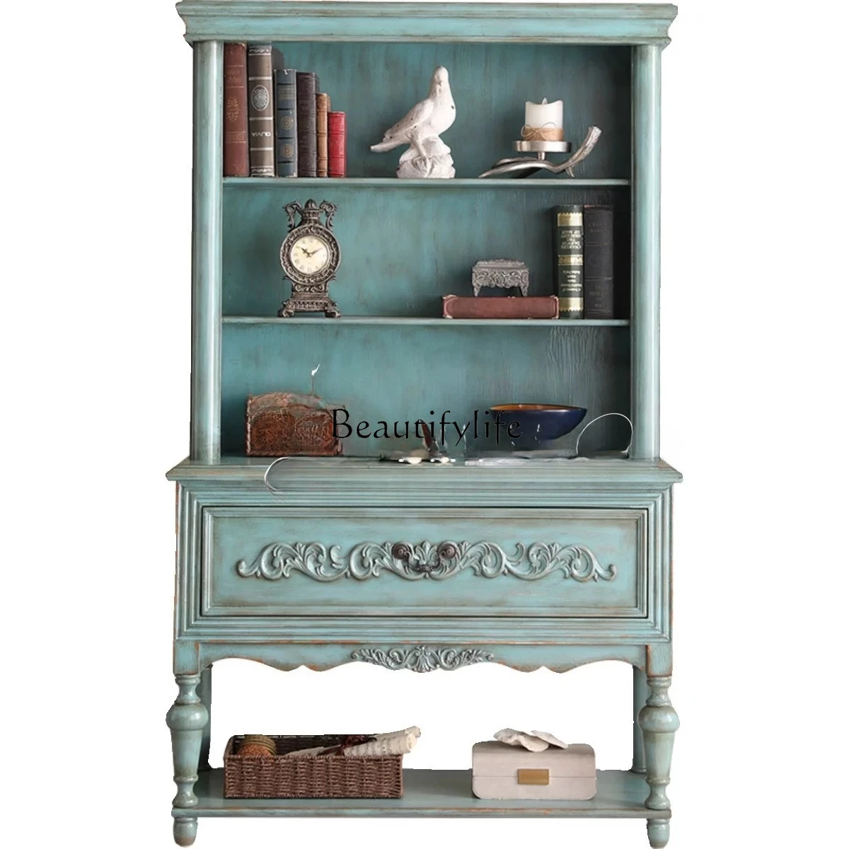French Retro Solid Wood Living Room American Vintage Storage Cabinet Dining Room Storage Cabinet Custom High-End Furniture
French Retro Solid Wood Living Room American Vintage Storage Cabinet Dining Room Storage Cabinet Custom High-End Furniture