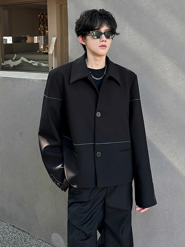 Cleanfit Pad oulder ort Casual Jaet Men's Sle Retro Wealthy Trendy Brand Cool Leisure Suit Polyester Fiber Long Sve
Cleanfit Pad oulder ort Casual Jaet Men's Sle Retro Wealthy Trendy Brand Cool Leisure Suit Polyester Fiber Long Sve