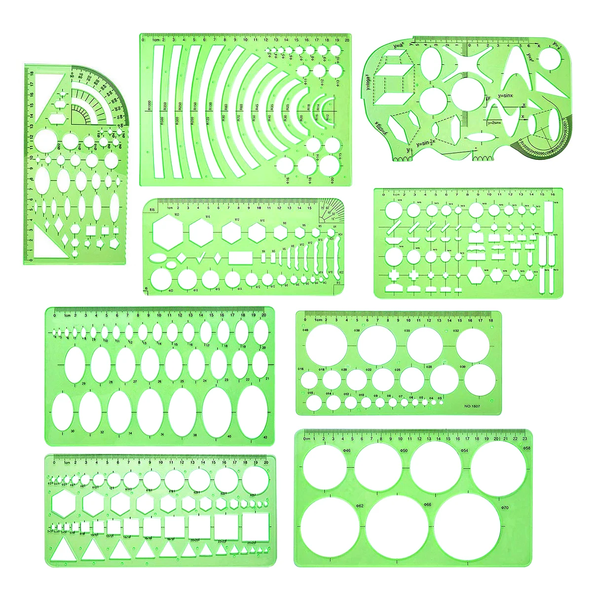 9 Pieces Drawing Templates Neutral Green Architecture Kit Building Measuring Rulers Student School Office Use Geometric Patterns
9 Pieces Drawing Templates Neutral Green Architecture Kit Building Measuring Rulers Student School Office Use Geometric Patterns