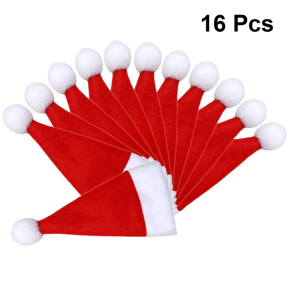 16pcs Christmas Hat Cutlery Cover Reusable Tableware Decoration Holiday Party Kitchen Accessory Santa Hat Fork Bottle Cover
16pcs Christmas Hat Cutlery Cover Reusable Tableware Decoration Holiday Party Kitchen Accessory Santa Hat Fork Bottle Cover