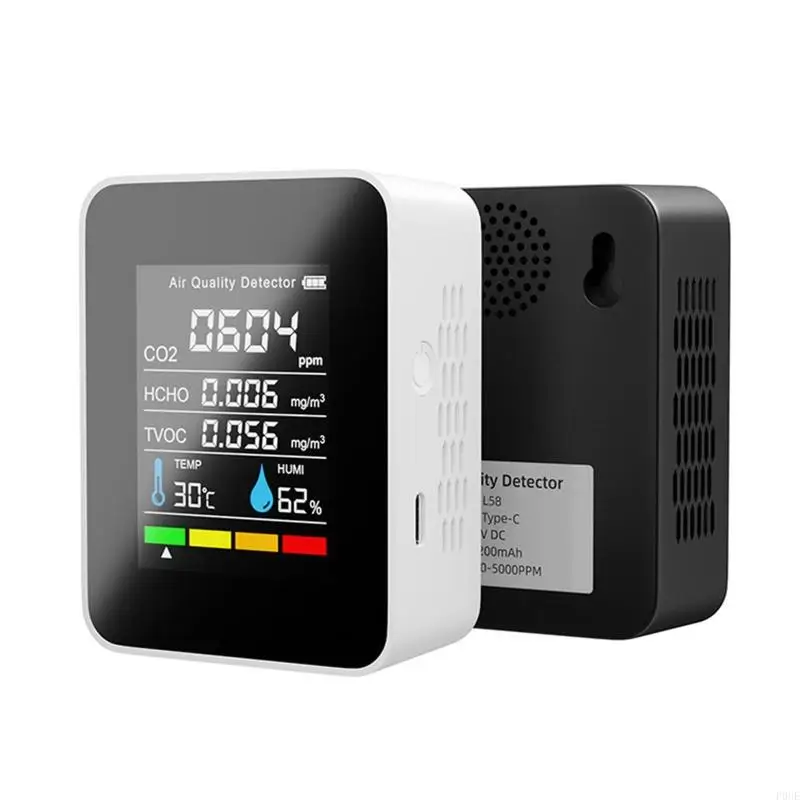 P0UE Air Quality Accurate Tester for CO2 Formaldehyde TVOC Temperature Humidity Multifunctional Air Gas Detector
P0UE Air Quality Accurate Tester for CO2 Formaldehyde TVOC Temperature Humidity Multifunctional Air Gas Detector