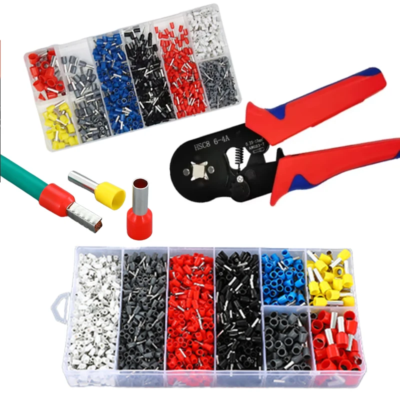 VE Tubular Crimping Terminal Ferrule Kit with 800-1900PCS HSC8 6-4A 0.25-10mm² Pliers Mini Wire Ferrule Fixture Kit
VE Tubular Crimping Terminal Ferrule Kit with 800-1900PCS HSC8 6-4A 0.25-10mm² Pliers Mini Wire Ferrule Fixture Kit