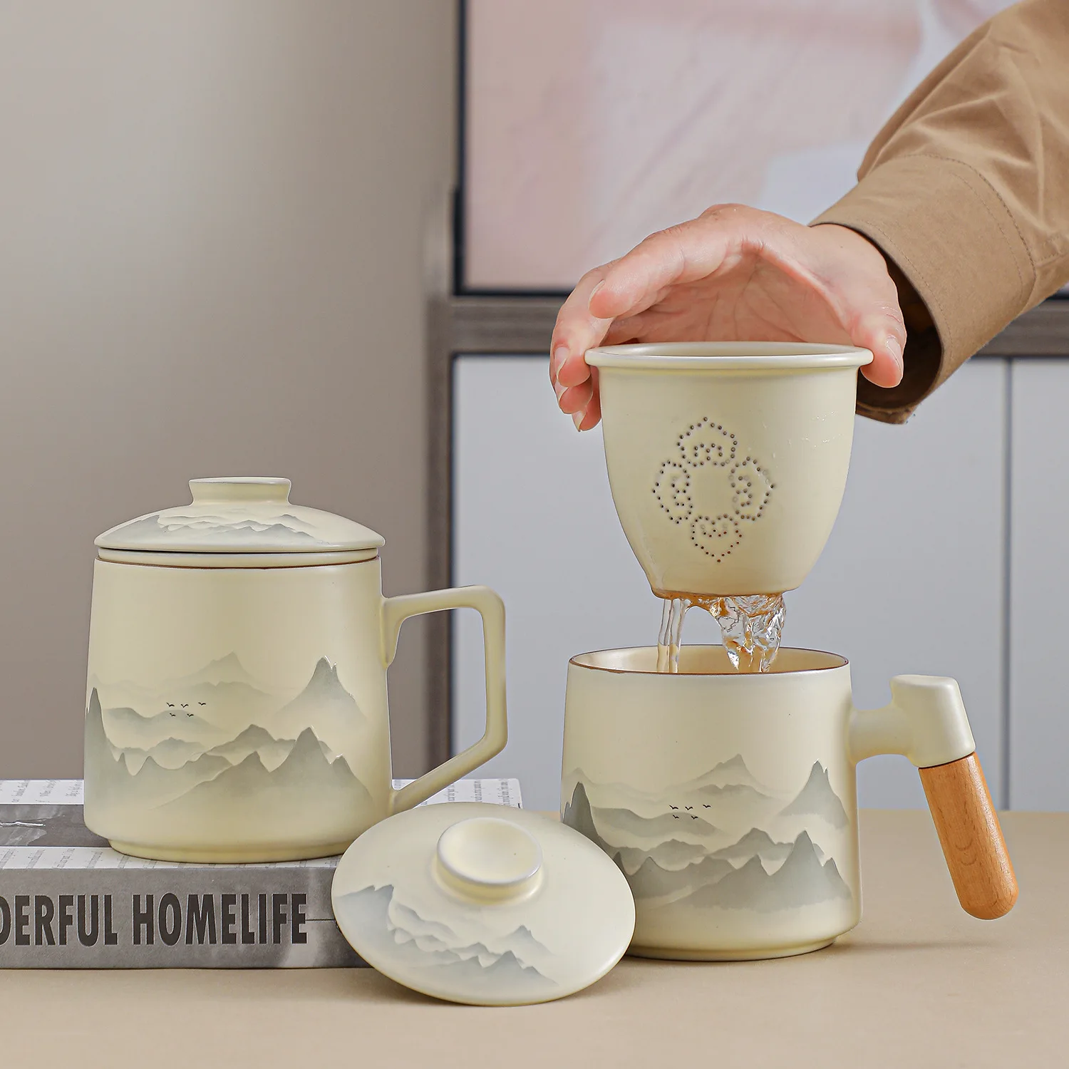 Zml teacup - ceramic mug for office, tea brewing, business events, and meetings
Zml teacup - ceramic mug for office, tea brewing, business events, and meetings