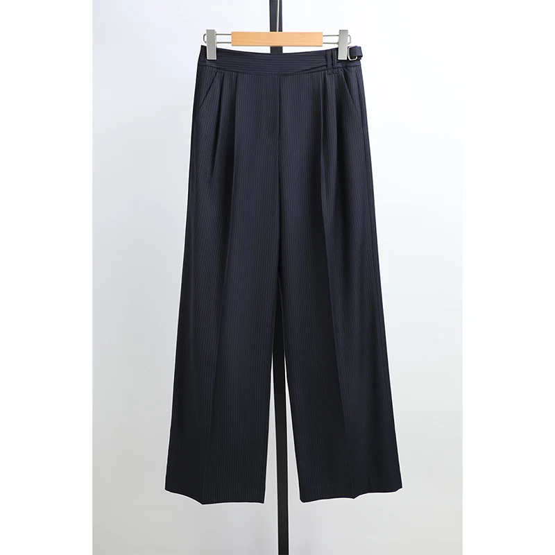 High Waist Striped Straight Leg Suit Pants Long Trousers Casual Style Women's Fashion Spring Summer Seasonal Clothing
High Waist Striped Straight Leg Suit Pants Long Trousers Casual Style Women's Fashion Spring Summer Seasonal Clothing