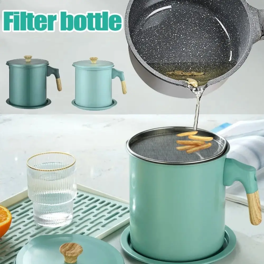 Large Capacity Bacon Grease Container BPA-Free 1.4L Grease Separator with Tray Dust-Proof Cover Stainless Steel Strainer Kitchen 
Large Capacity Bacon Grease Container BPA-Free 1.4L Grease Separator with Tray Dust-Proof Cover Stainless Steel Strainer Kitchen