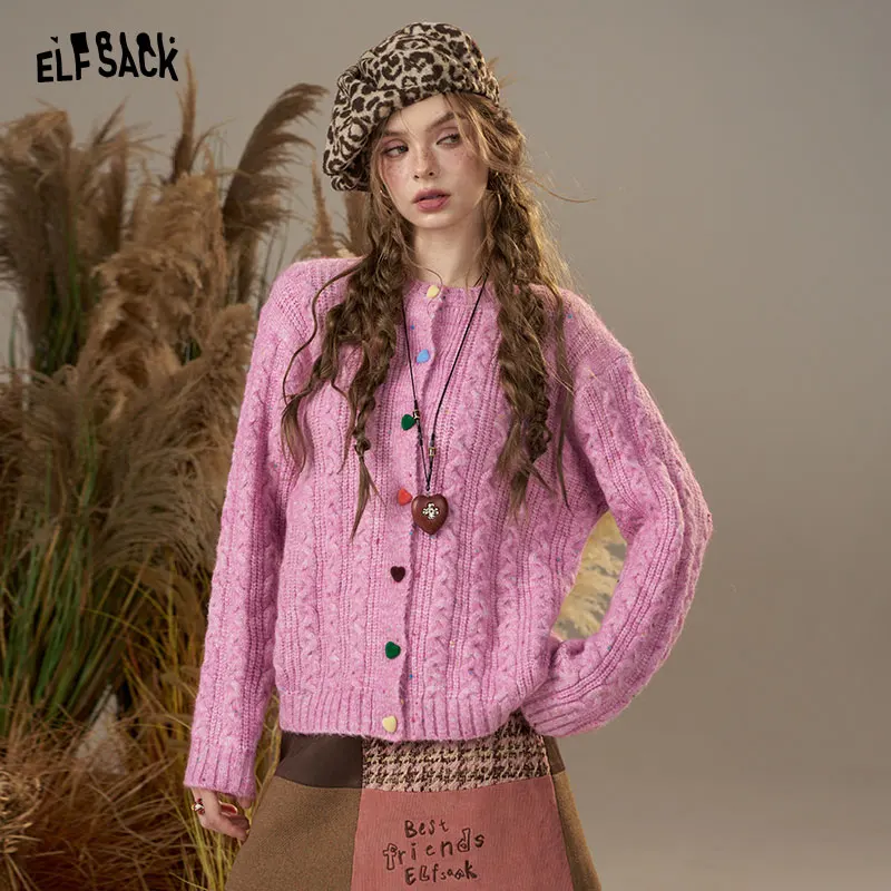 ELFSACK 2025 Winter New Arrivals Casual Solid Color Multicolor Heart Button Cardigan For Woman
ELFSACK 2025 Winter New Arrivals Casual Solid Color Multicolor Heart Button Cardigan For Woman