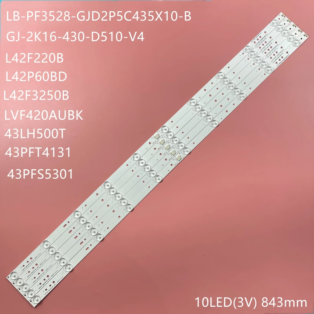 Лента светодиодной подсветки, 10 ламп для телевизора 43 дюйма LB43003 V2_00 LB43101 TPT430US TPT430H3 43PFS4131 43PFS5531 43PFS5532 43PUT4900
Лента светодиодной подсветки, 10 ламп для телевизора 43 дюйма LB43003 V2_00 LB43101 TPT430US TPT430H3 43PFS4131 43PFS5531 43PFS5532 43PUT4900