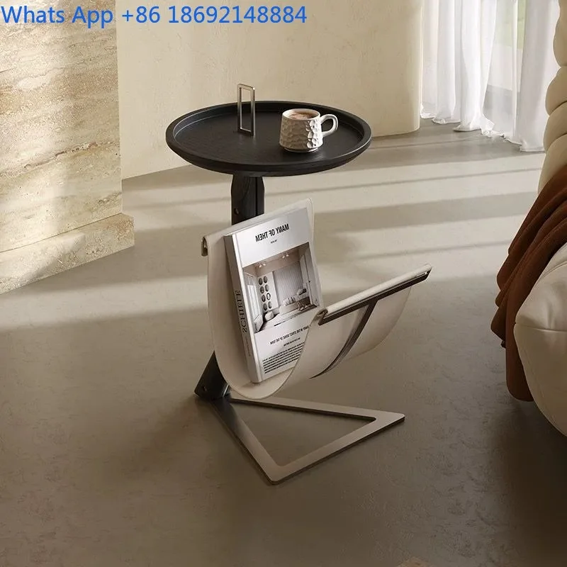 Stainless Steel Italian Saddle Leather Corner Table Living Room Creative Sofa Side Table Modern Minimalist
Stainless Steel Italian Saddle Leather Corner Table Living Room Creative Sofa Side Table Modern Minimalist