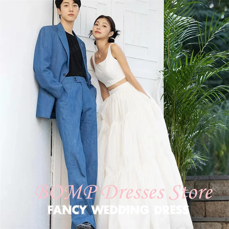 BOMP Simple 2 PCS Korea Wedding Dress Photography A Line Sleeveless Satin Bridal Gown Floor Length 웨딩드레스 customized
BOMP Simple 2 PCS Korea Wedding Dress Photography A Line Sleeveless Satin Bridal Gown Floor Length 웨딩드레스 customized