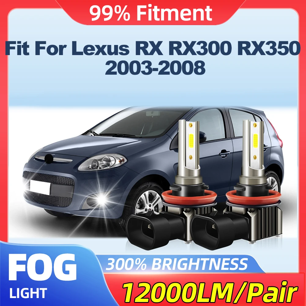 Fit For Lexus RX RX300 RX350 2003 2004 2005 2006 2007 2008 24000LM CSP Chips H8 H9 H11 LED Fog Lamps 200W Fog Lights 6000K 12V
Fit For Lexus RX RX300 RX350 2003 2004 2005 2006 2007 2008 24000LM CSP Chips H8 H9 H11 LED Fog Lamps 200W Fog Lights 6000K 12V