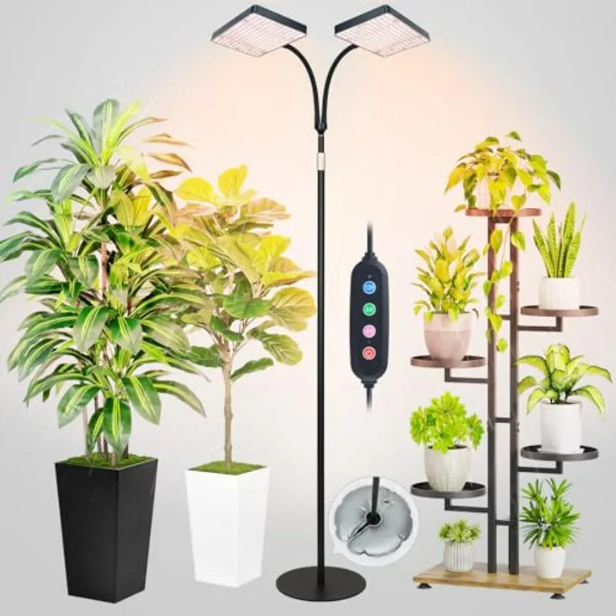 2026 2Head Full Spectrum Floor Lamp Grow Light 50W Bright Indoor Grow Lights for Tall Plants Bonsai Tree with Auto On/Off Daily
2026 2Head Full Spectrum Floor Lamp Grow Light 50W Bright Indoor Grow Lights for Tall Plants Bonsai Tree with Auto On/Off Daily