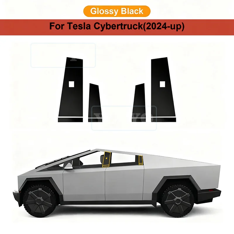 Black Glossy Matte for Tesla Cybertruck 2024-Up Anti-Scratch Accessories Car B Pillar Paint Protection Film Clear Bra PPF Kit
Black Glossy Matte for Tesla Cybertruck 2024-Up Anti-Scratch Accessories Car B Pillar Paint Protection Film Clear Bra PPF Kit