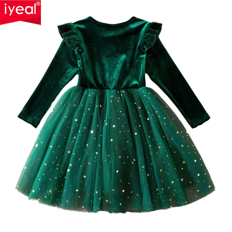 IYEAL Autumn Winter New Girls' Dress Fashionable Star Glitter Mesh Princess Dress Children's Christmas Performance Outfit
IYEAL Autumn Winter New Girls' Dress Fashionable Star Glitter Mesh Princess Dress Children's Christmas Performance Outfit