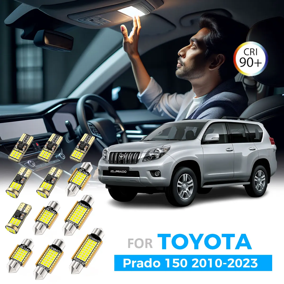 AENVTOL 16 шт. для Toyota Prado 150 LC150 2010-2018 2019 2020 2021 2022 2023 светодиодная лампа для чтения в салоне, дверь багажника, комплект освещения
AENVTOL 16 шт. для Toyota Prado 150 LC150 2010-2018 2019 2020 2021 2022 2023 светодиодная лампа для чтения в салоне, дверь багажника, комплект освещения