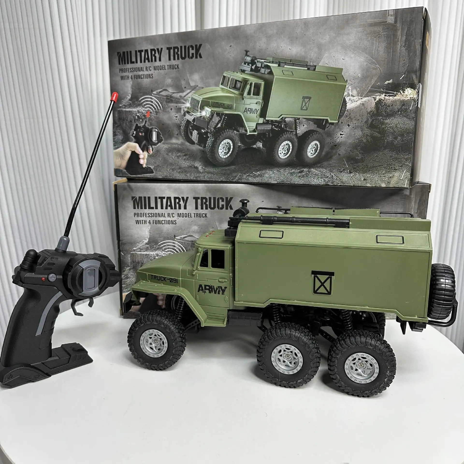 Remote control car Military command car Military truck Four-way six-wheel light Off-road mountain rc car for kids and adult
Remote control car Military command car Military truck Four-way six-wheel light Off-road mountain rc car for kids and adult