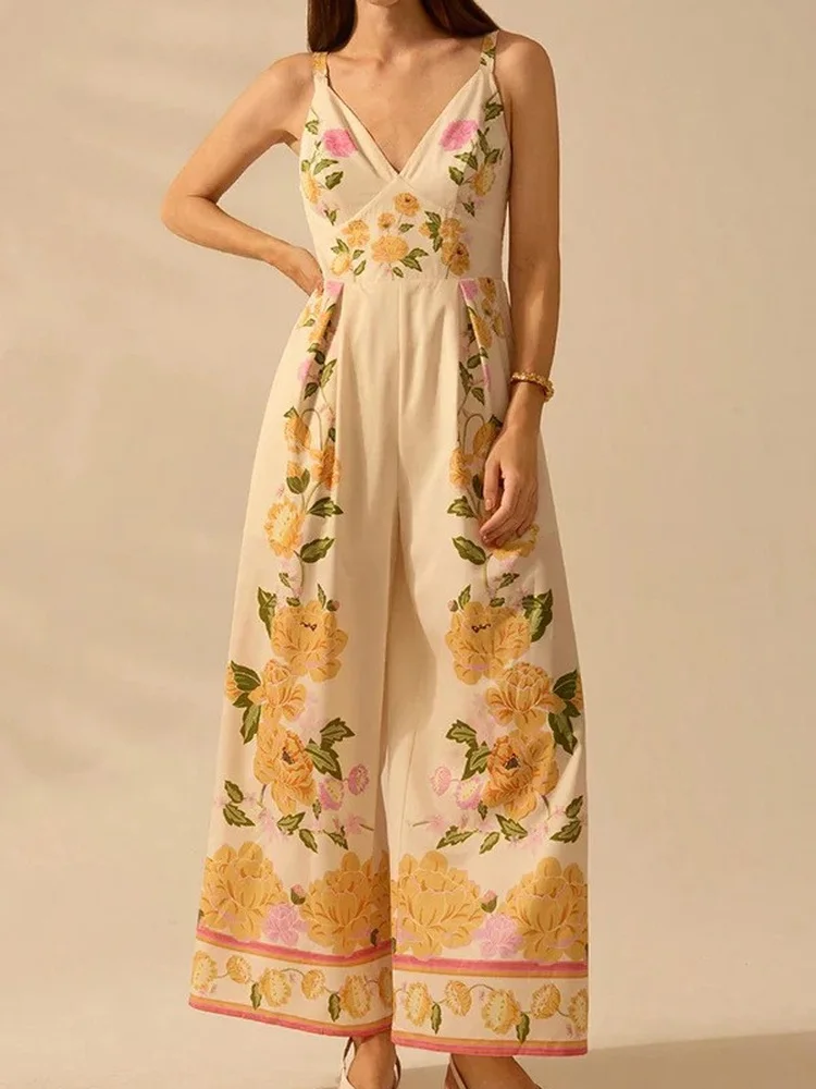 Bohemian Style Casual Strap Jumpsuit Holiday Wide Leg Women's One-Piece Long Pants High Waist Thin Polyester Spring 2026
Bohemian Style Casual Strap Jumpsuit Holiday Wide Leg Women's One-Piece Long Pants High Waist Thin Polyester Spring 2026