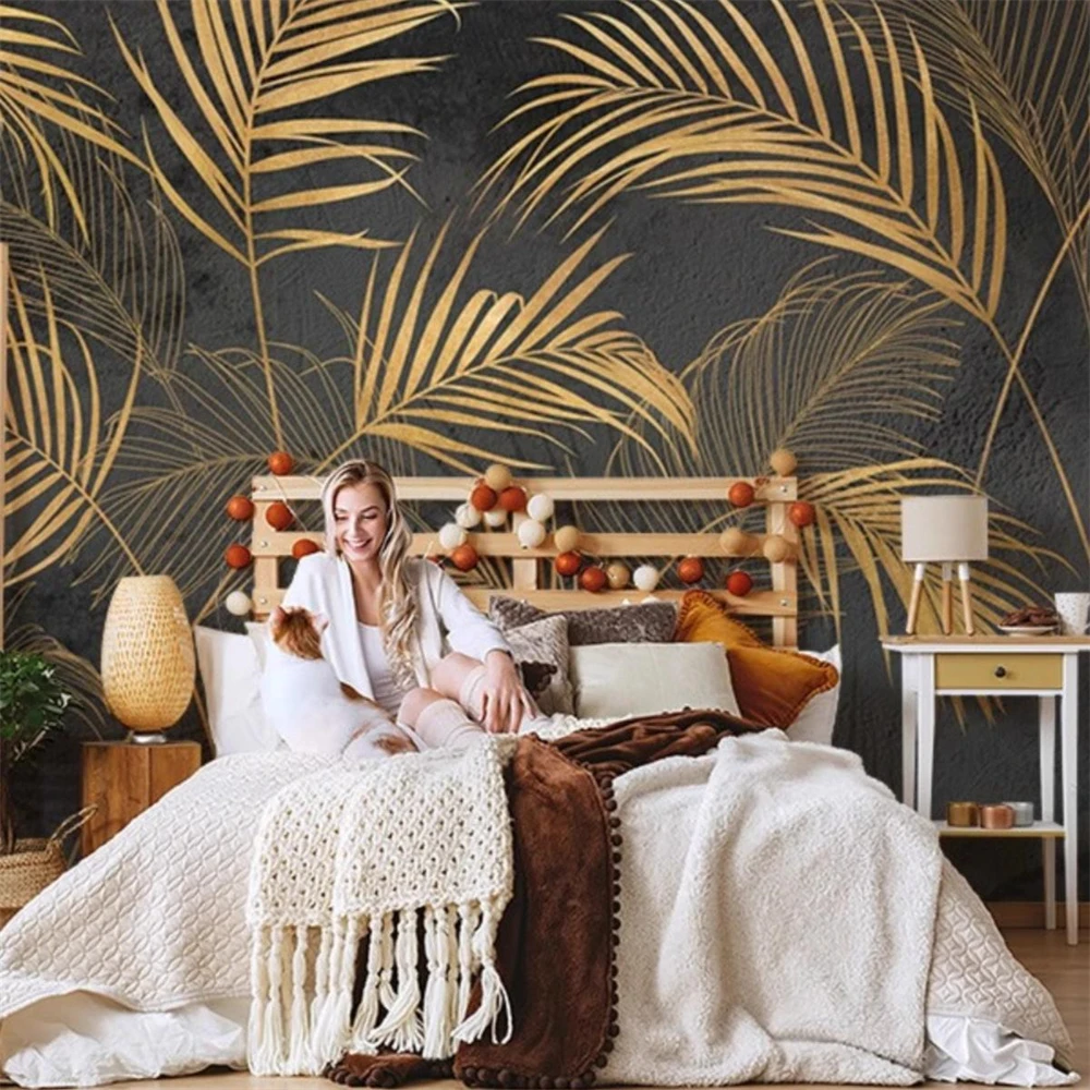 custom Nordic Leaf Wallpaper bedroom Mural wallpapers for living room decoration Southeast Asia wall art Landscape wall Stickers
custom Nordic Leaf Wallpaper bedroom Mural wallpapers for living room decoration Southeast Asia wall art Landscape wall Stickers
