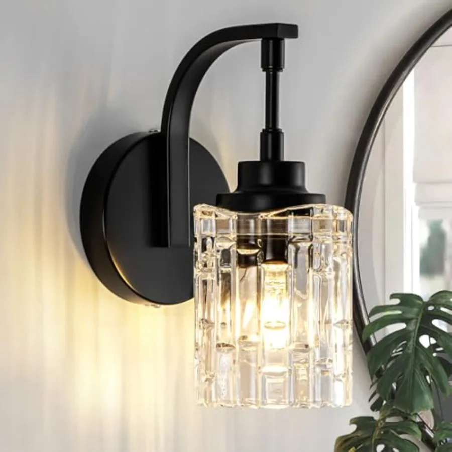 Matte Wall Sconce, 1-Light Bathroom Vanity Light Fixture with Clear Glass Shade, Modern Wall Light for Mirror Living Room Hallw
Matte Wall Sconce, 1-Light Bathroom Vanity Light Fixture with Clear Glass Shade, Modern Wall Light for Mirror Living Room Hallw