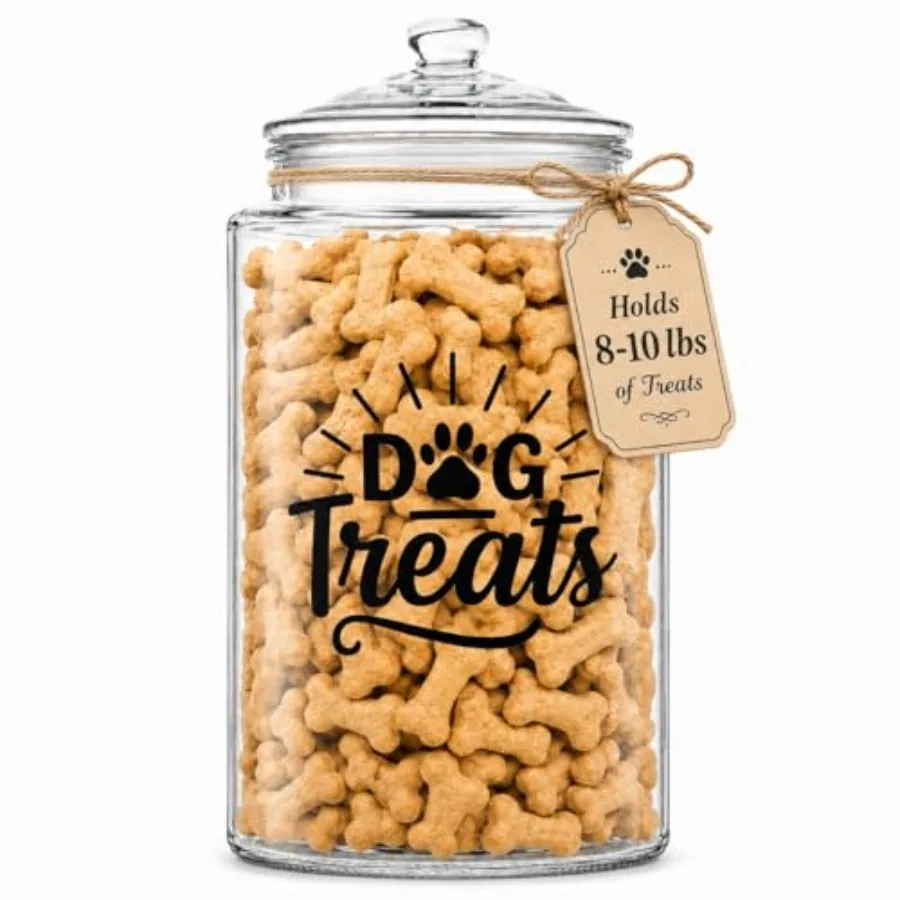 Dog Treat Container Airtight Large Glass Jar for Countertop, Stylish Dog Treats Container and Dog Cookie Jar, Perfect Dachshund
Dog Treat Container Airtight Large Glass Jar for Countertop, Stylish Dog Treats Container and Dog Cookie Jar, Perfect Dachshund